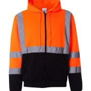ML Kishigo Class 3 Heavyweight (9 oz.) Full-Zip Hoodie (Black Bottom)