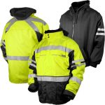 ML KISHIGO JS135 BLACK SERIES 2-IN-1 SAFETY JACKET WITH REMOVABLE HOODIE LINER
