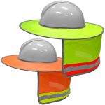 ML KISHIGO FULL BRIM HIVIS HARD HAT SUN SHIELD