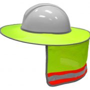 ML KISHIGO FULL BRIM HIVIS HARD HAT SUN SHIELD