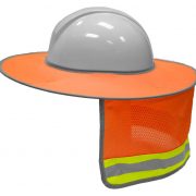 ML KISHIGO FULL BRIM HIVIS HARD HAT SUN SHIELD
